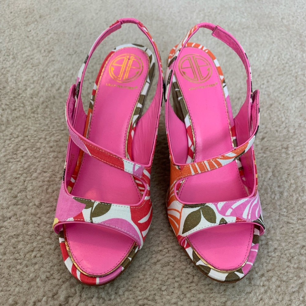 Lilly Pulitzer printed wedges